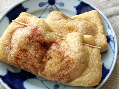 鶏肉の油揚げ包み焼き